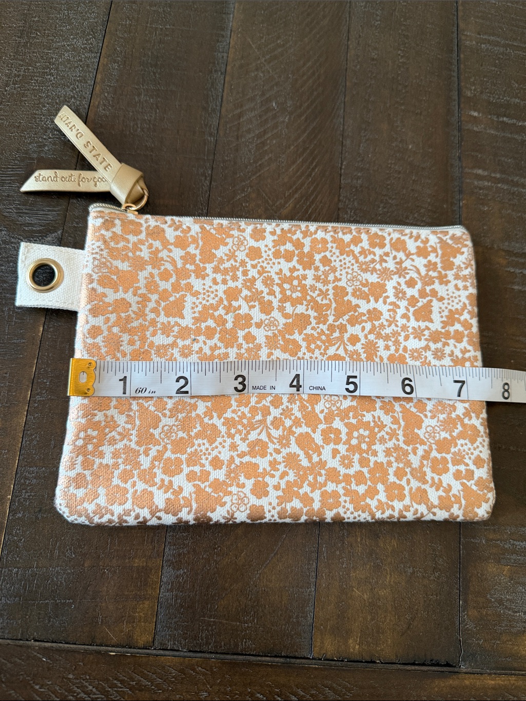 Altar'd State Rose Gold Floral Rose Gold Metallic Keychain Wallet Pouch — image 3 of 7